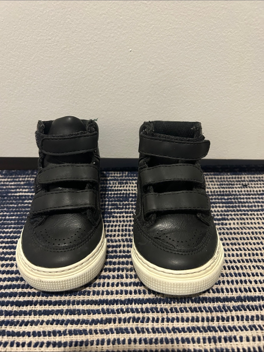 GAP Kids Black High-Top Sneakers with Velcro Straps